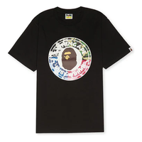 A Bathing Ape Ape ABC Camo Crazy Busy Work T-Shirt 'Black' 001TEJ801009MBLK