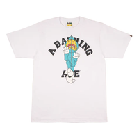 A Bathing Ape Tiger Milo College T-Shirt 'White' 0ZXTEM110011MWHX