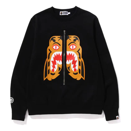 A Bathing Ape Tiger Sweatshirt 'Black' 001SWK301006MBLK