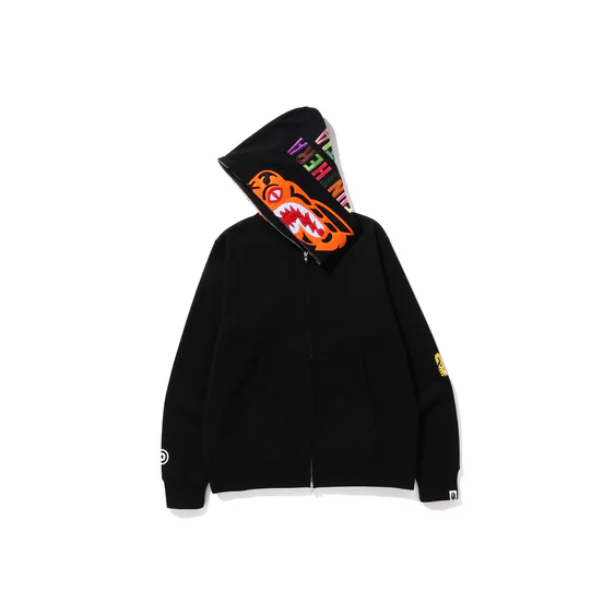 A Bathing Ape Tiger Zip Hoodie 'Black' 001ZPK301006MBLK