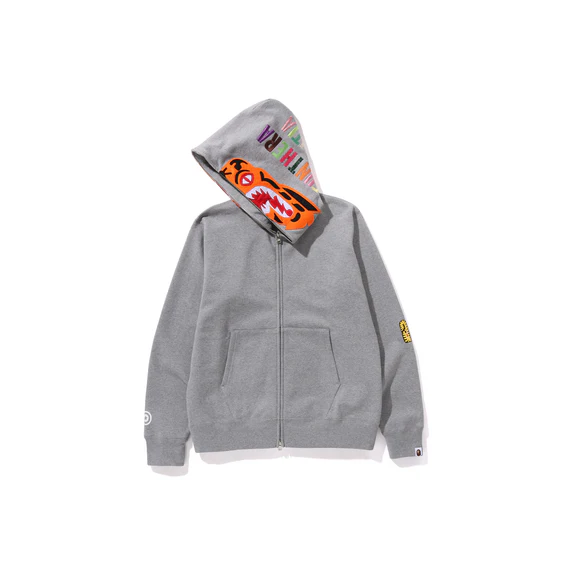 A Bathing Ape Tiger Zip Hoodie 'Grey' 001ZPK301006MGRA
