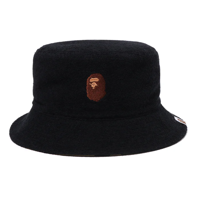 A Bathing Ape Head Pile Hat 'Black' 001HTK301007MBLK