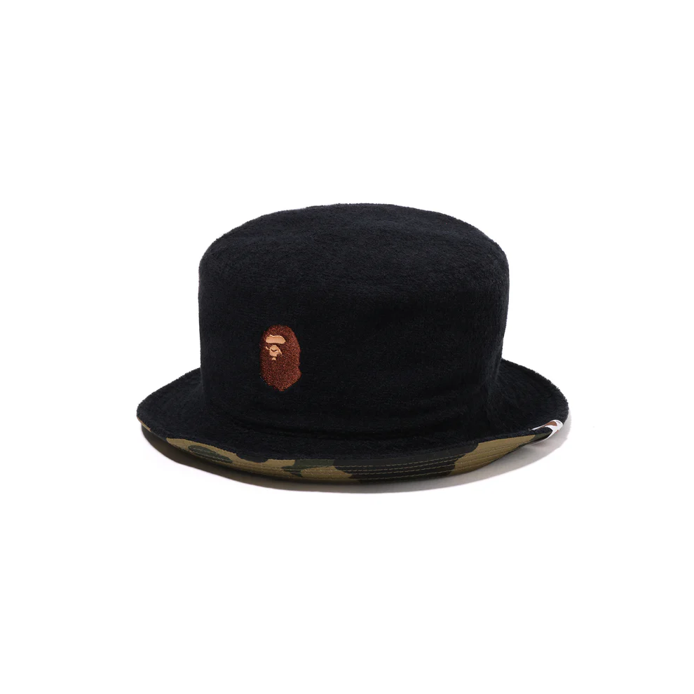 A Bathing Ape Head Pile Hat 'Black' 001HTK301007MBLK