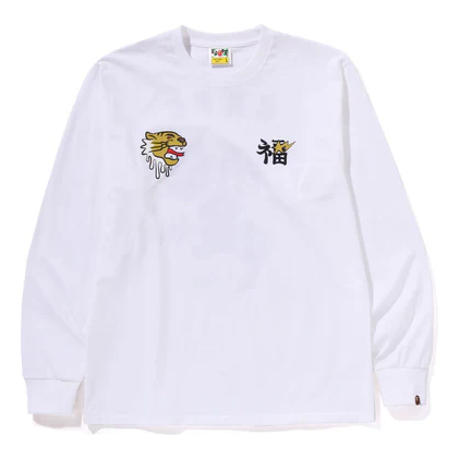 A Bathing Ape Souvenir Graphic Long Sleeves T-Shirt 'White' 001LTK301004MWHT