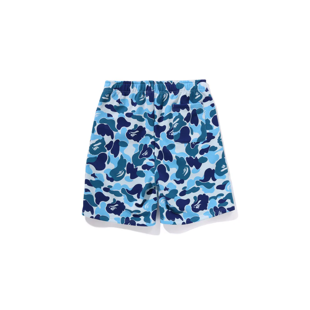 A Bathing Ape Camo Shark Sweat Shorts 'Blue' 001SPK301001MBLU