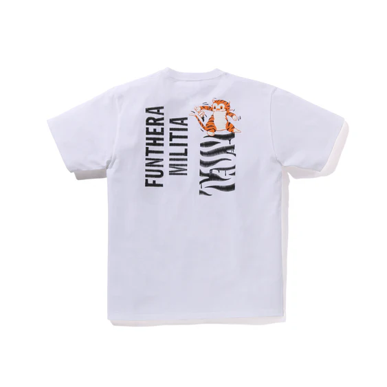 A Bathing Ape Embroidery Style Tiger T-Shirt 'White' 001TEK301023MWHT