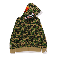 A Bathing Ape Camo Shark Zip Hoodie 'Green' 001ZPK301005MGRN
