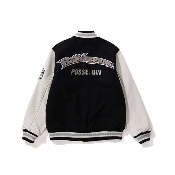 A Bathing Ape Bathing Ape Varsity Jacket 'Black' 001HJJ801006MBLK
