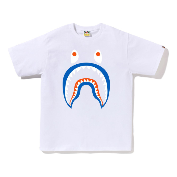 A Bathing Ape Colors Shark Ponr T-Shirt 'White' 0ZXTEM110016MWHX