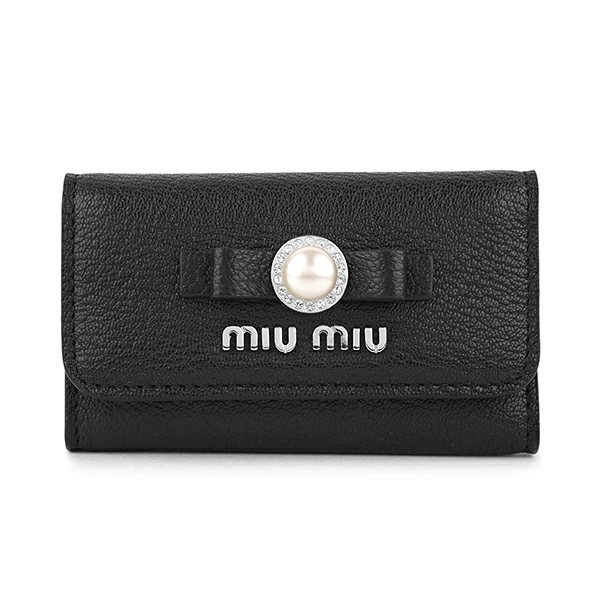 (WMNS) MIU MIU Key Holders Leather 'Black' 5PG2222F3R-F0002