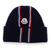 Moncler Grenoble Logo Wool Beanie 'Navy Red' 3B00036M1131742