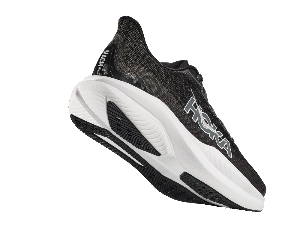 (WMNS) HOKA ONE ONE Mach 6 'Black White' 1147810-BWHT
