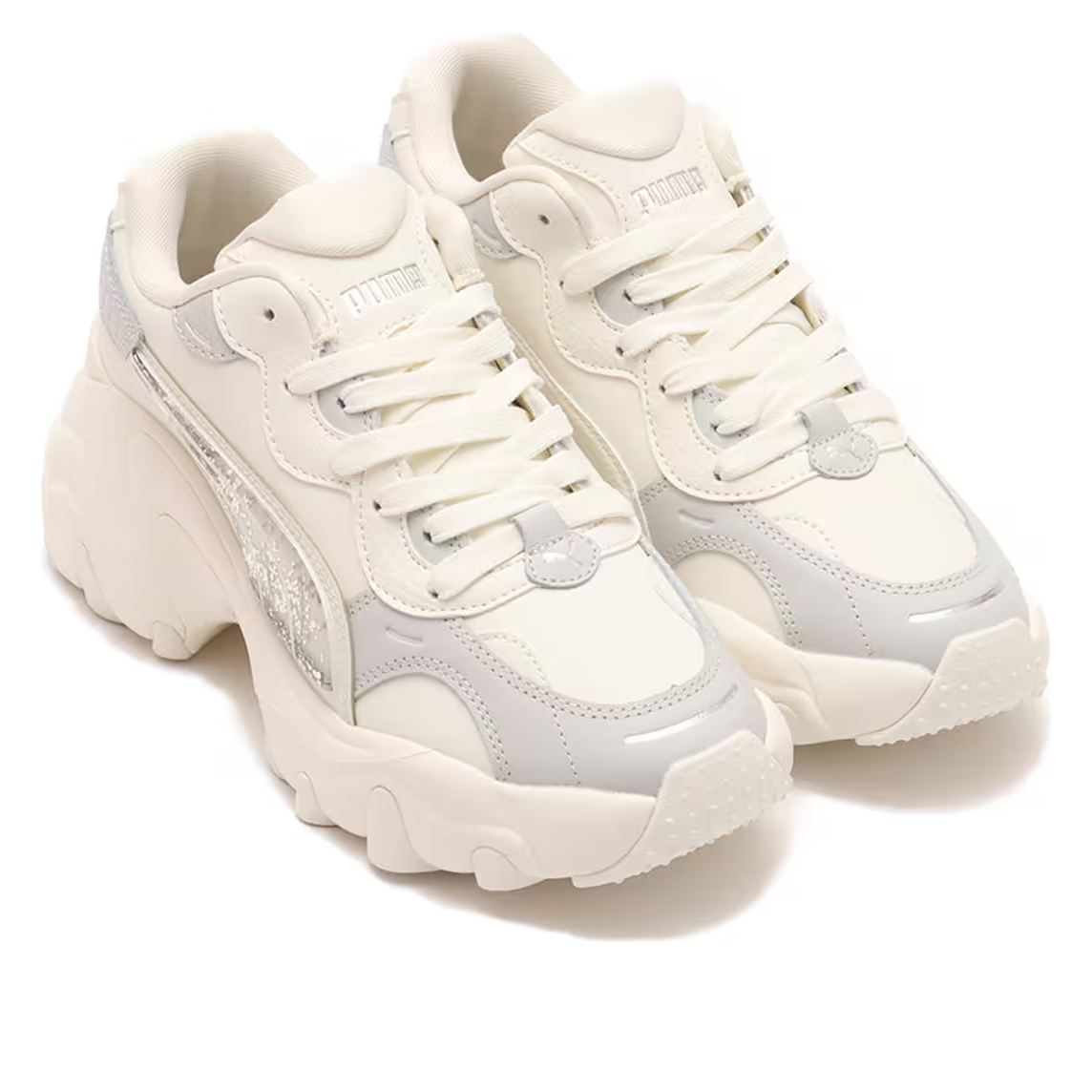 (WMNS) PUMA Pulsar Wedge 'Sequin White' 400978-01