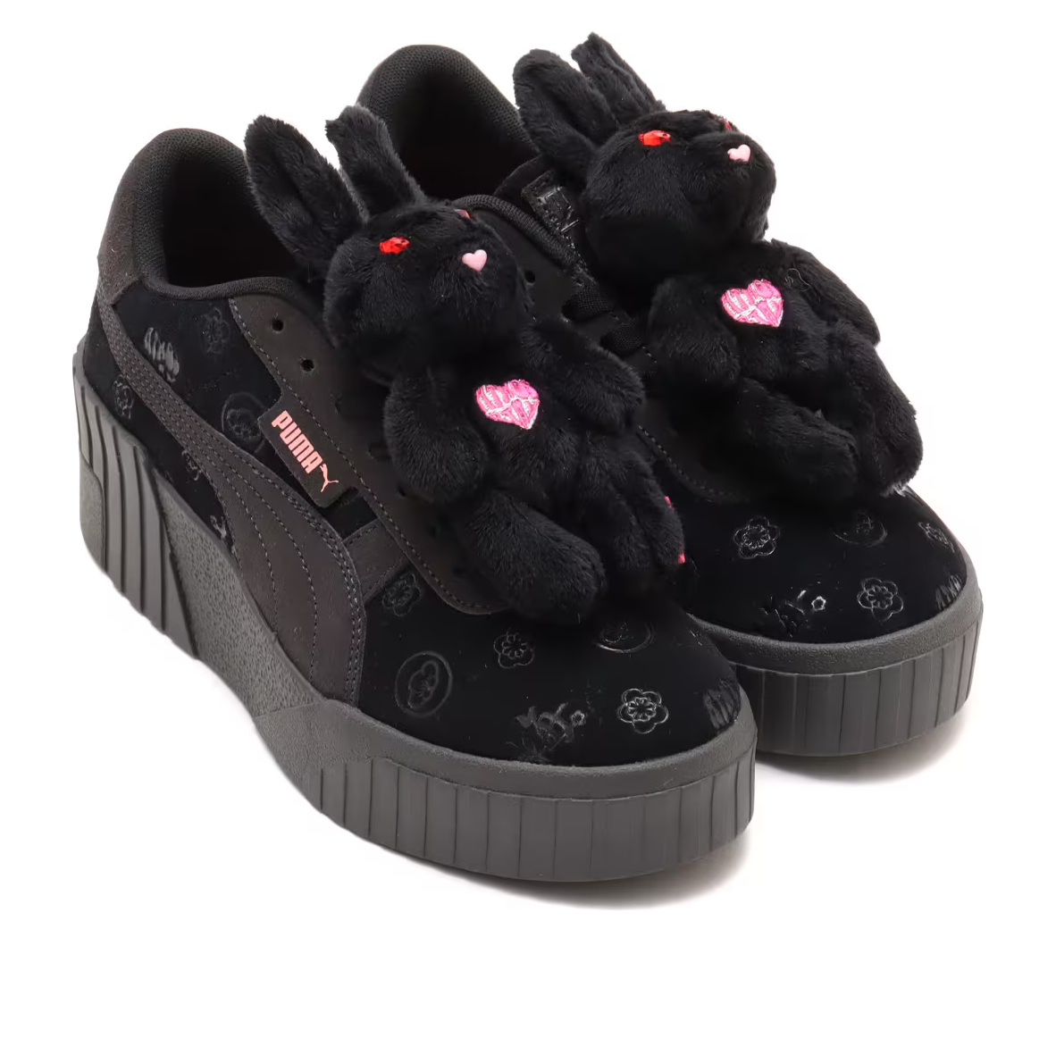 (WMNS) PUMA x Atmos Pink Cali Wedge 'Black Pink' 397145-01