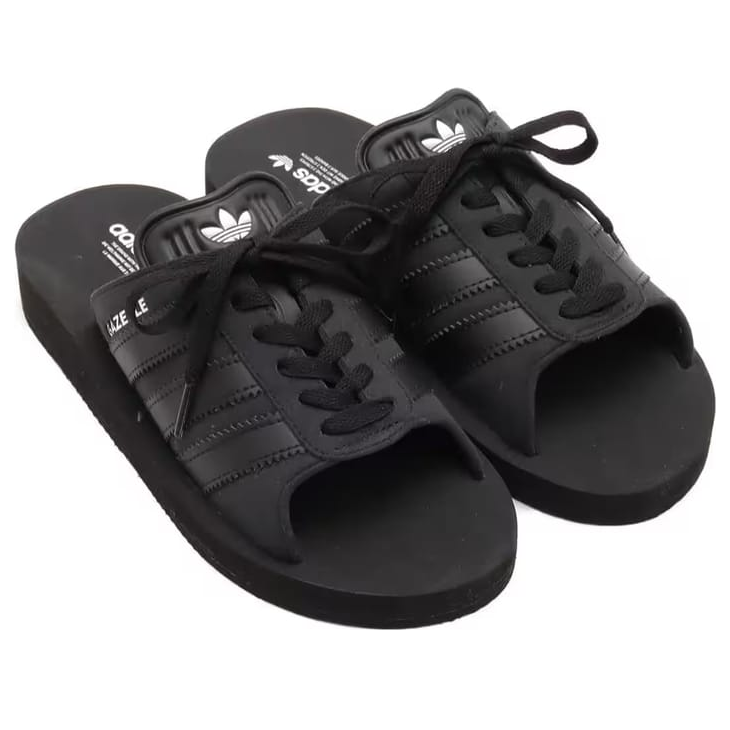 (WMNS) adidas Gazelle Beach Slides Asia Sizing 'Core Black' JQ7423