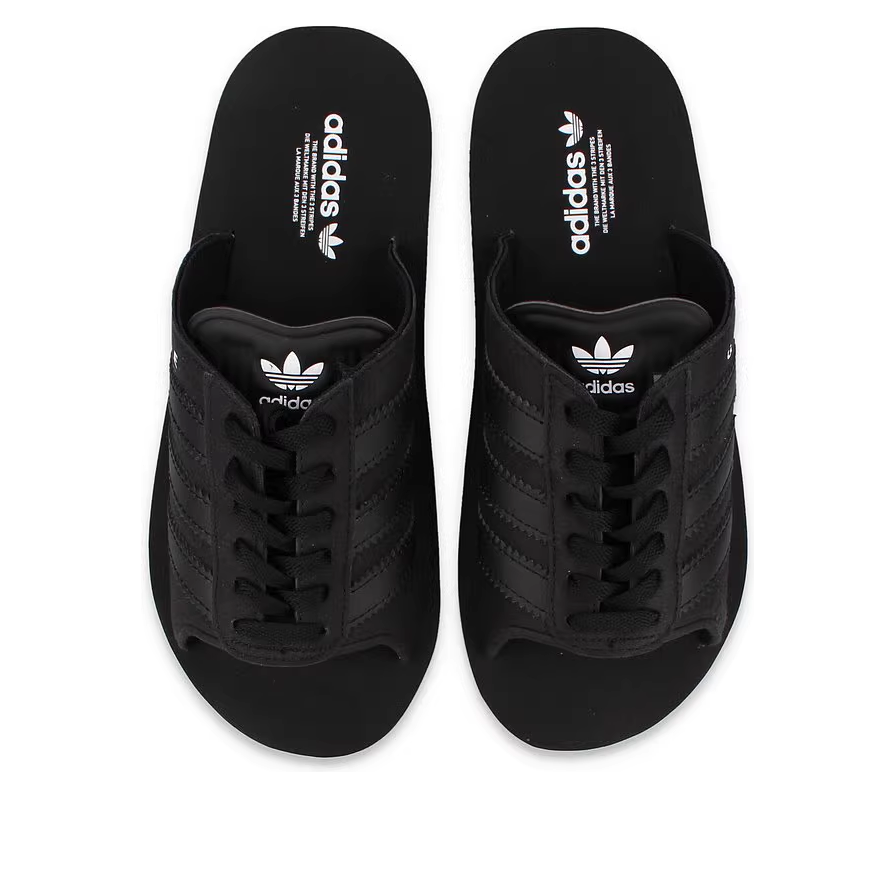 (WMNS) adidas Gazelle Beach Slides Asia Sizing 'Core Black' JQ7423