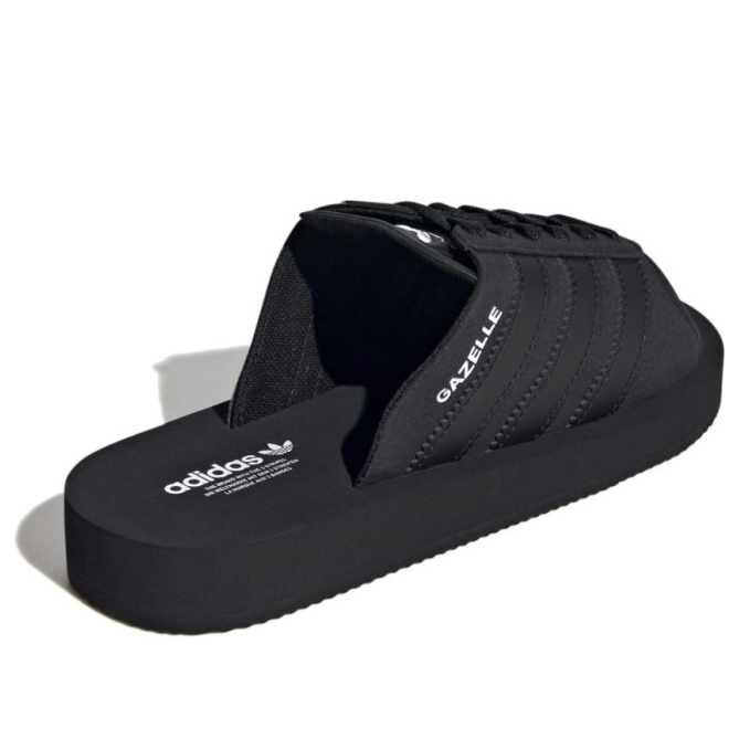 (WMNS) adidas Gazelle Beach Slides Asia Sizing 'Core Black' JQ7423