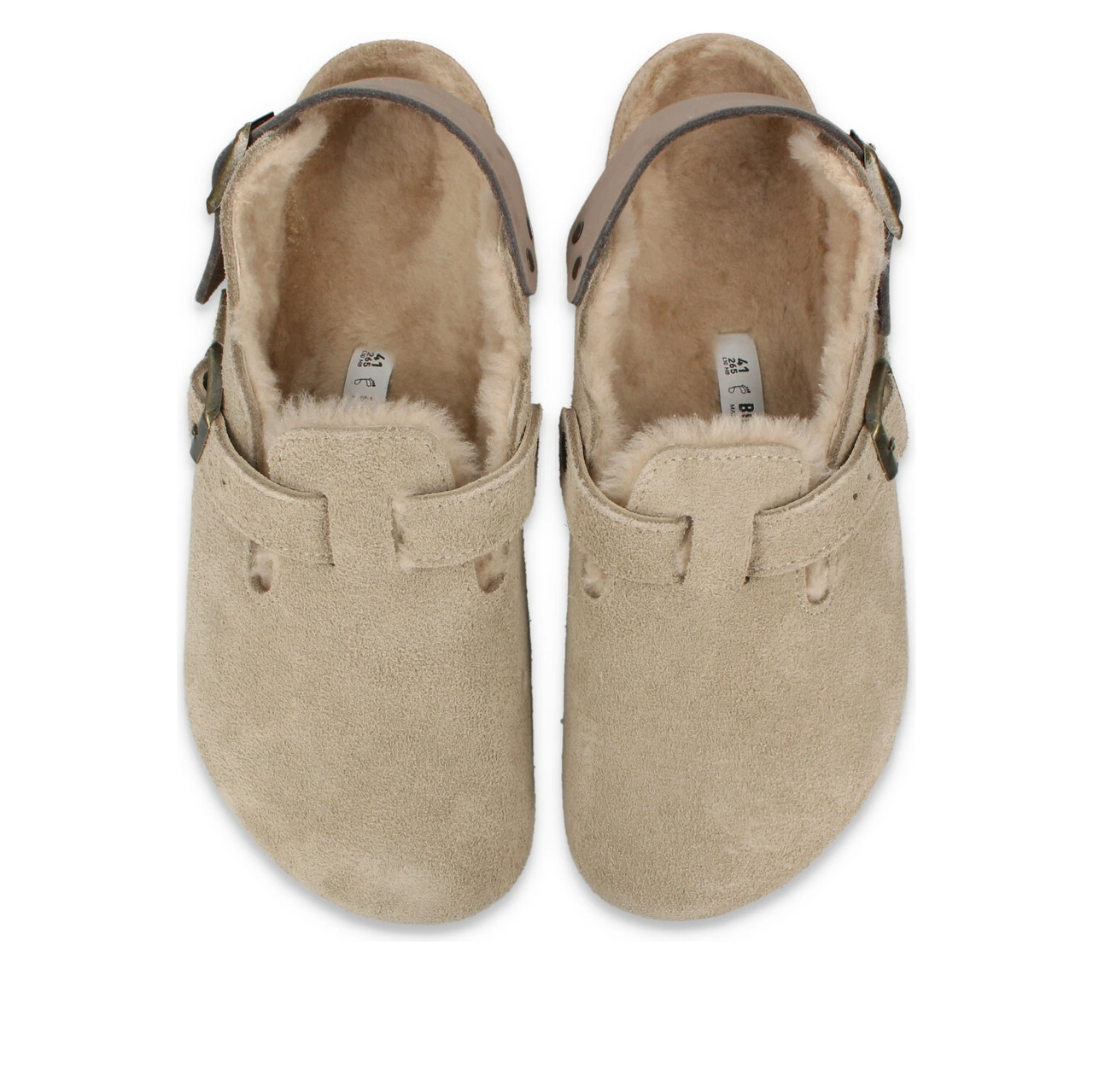 Birkenstock Tokio Shearling Suede 'Taupe' 1028327