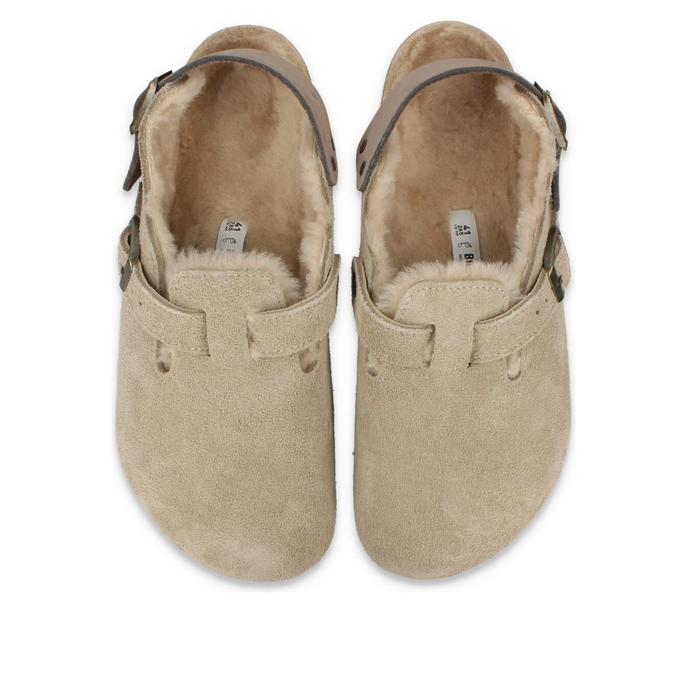 Birkenstock Tokio Shearling Suede 'Taupe' 1028327