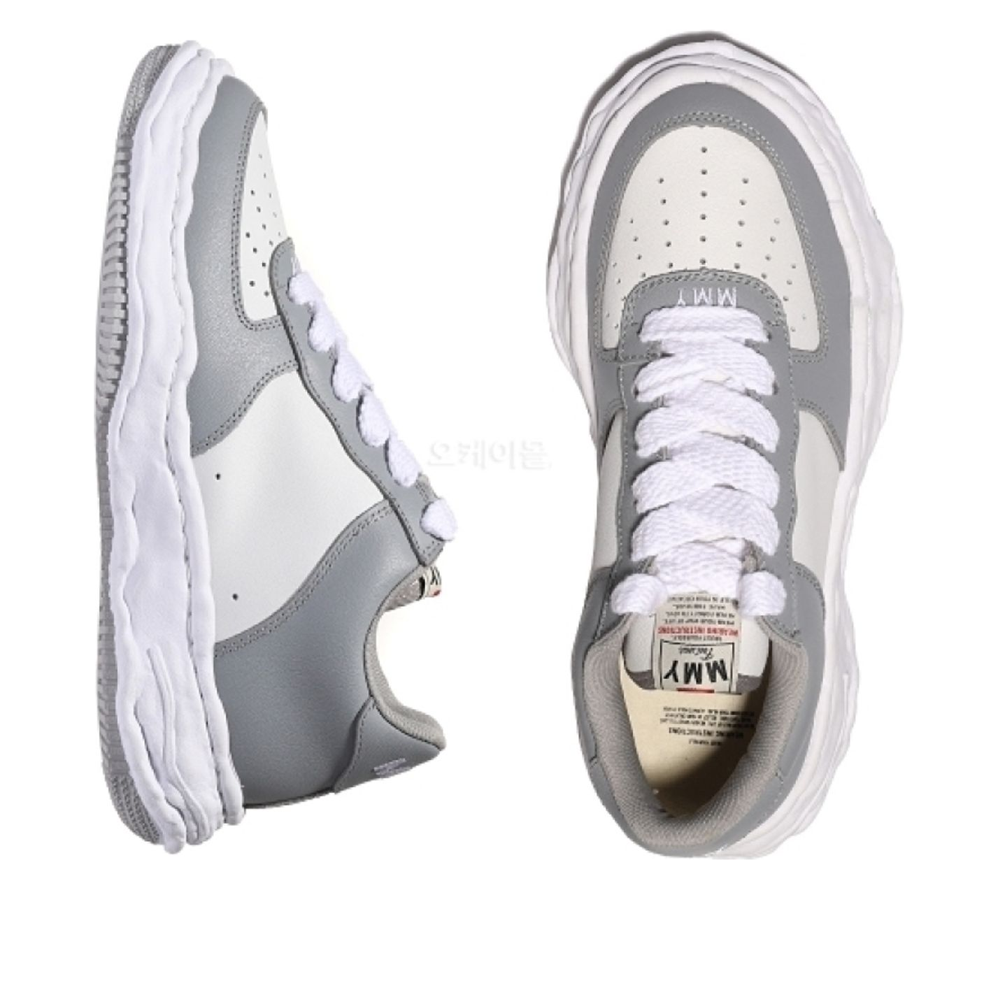 Maison MIHARA YASUHIRO Wayne OG Sole Leather Low 'Grey White' A08FW706-GRYWHT