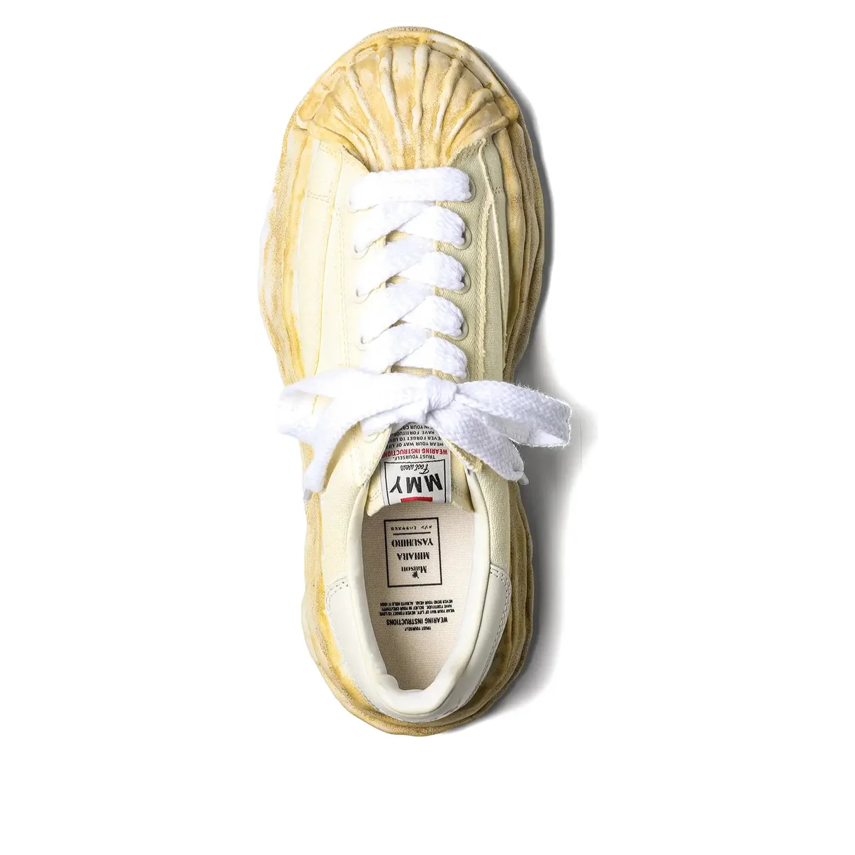 Maison MIHARA YASUHIRO Blakey OG Sole Canvas Over Dyed Low 'White' A12FW719-WHITE