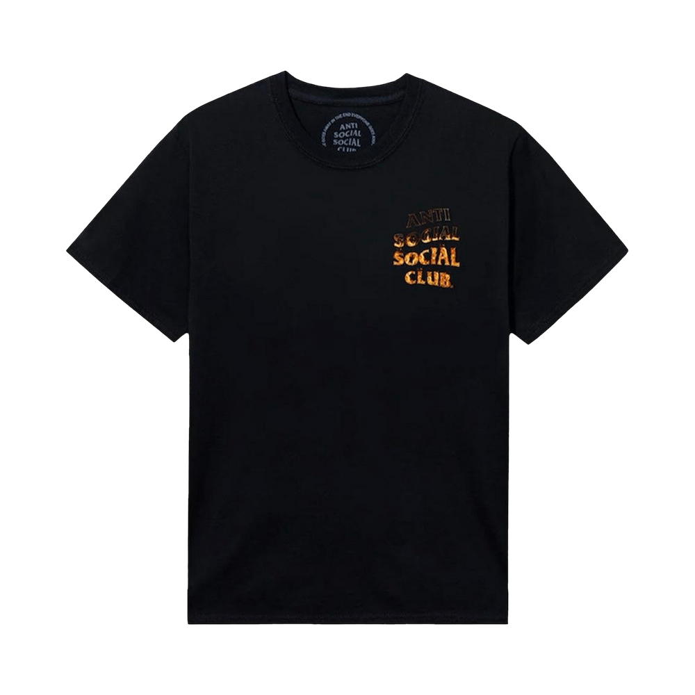 ANTI SOCIAL SOCIAL CLUB Fire inside Yellow Flames T-Shirt 'Black' 0657-1SS210103FIYF-BLAC