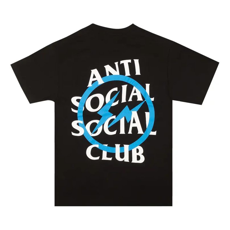 ANTI SOCIAL SOCIAL CLUB x Fragment Design Blue Bolt T-Shirt 'Black Blue' 0657-1FW190103FBBT-BLAC