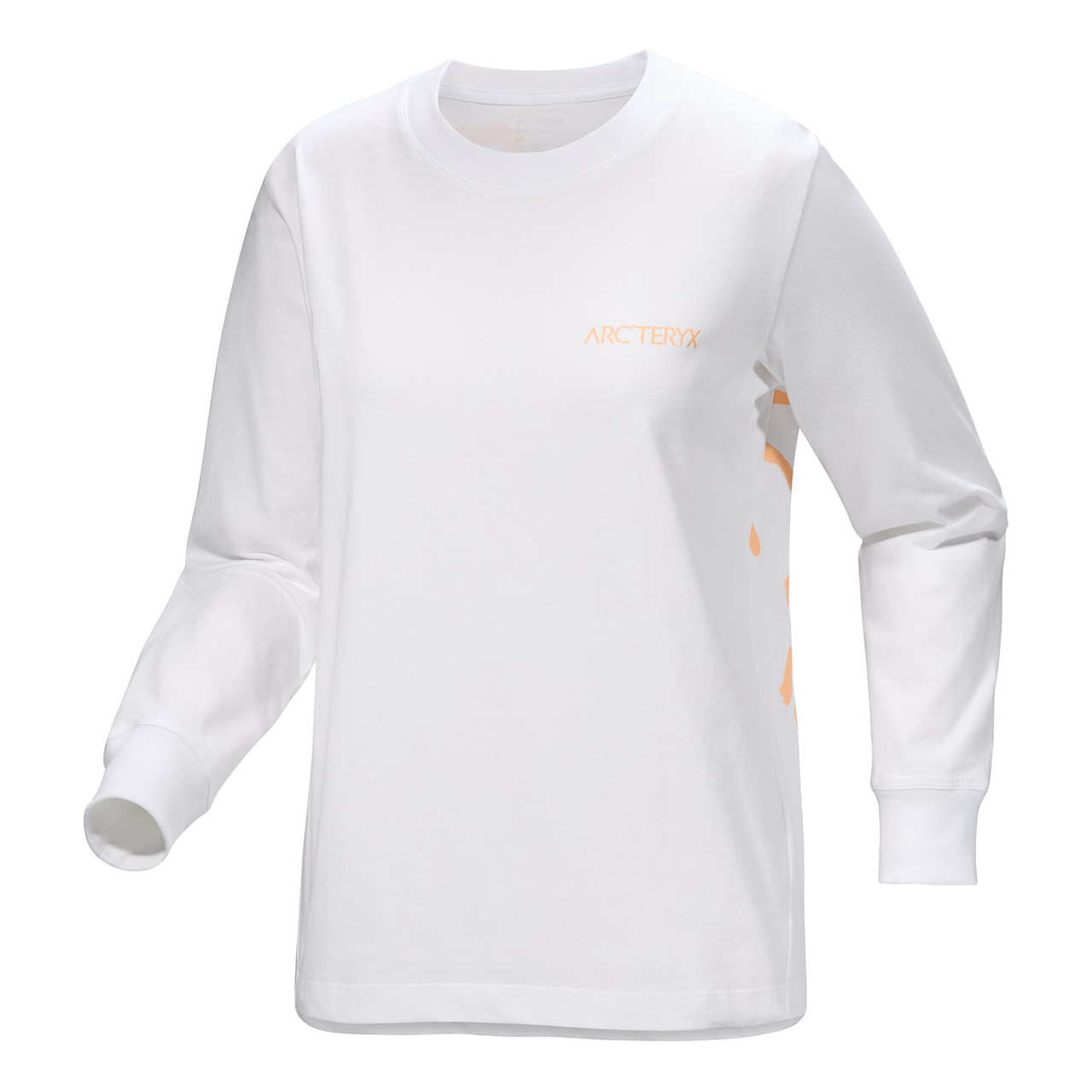 (WMNS) Arc'Teryx Kragg Cotton Bird Crew Neck Long Sleeves T-Shirt 'White Orange' X000008469-WHITEORANGE