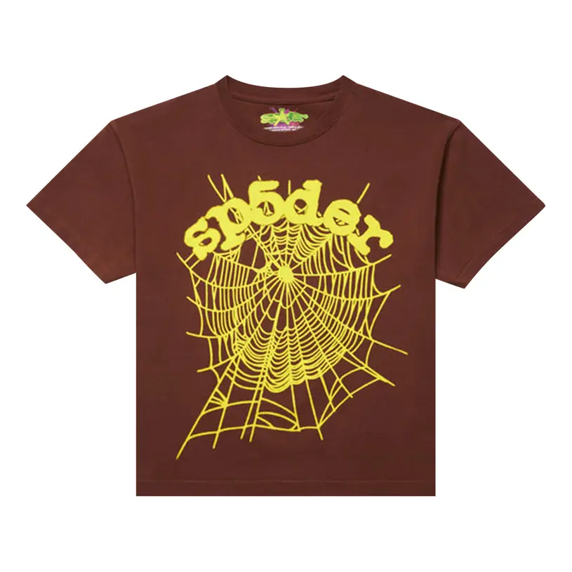 Sp5der OG Web T-Shirt 'Brown' SP5-BRNOGTEE
