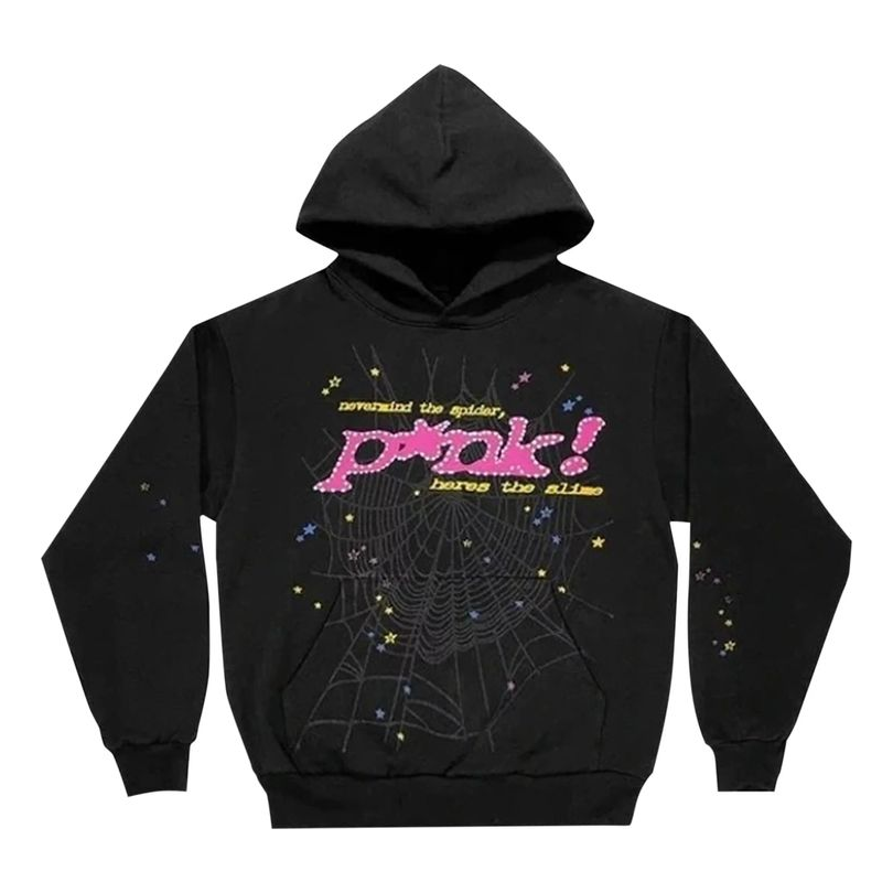 Sp5der P*nk Hoodie 'Black' 2406-1FW210106PH-BLAC