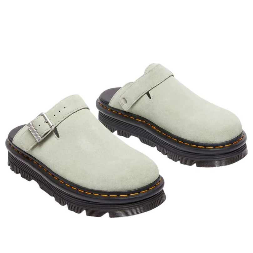 Dr. Martens Zebzag Suede Casual Slingback Platform Mules 'Sage Green' 31937300