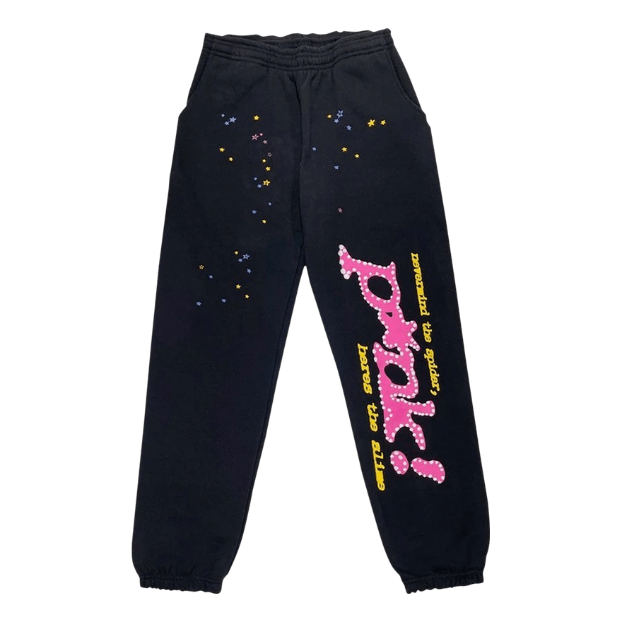 Sp5der P*nk Sweatpants 'Black' 2406-1FW210204PS-BLAC