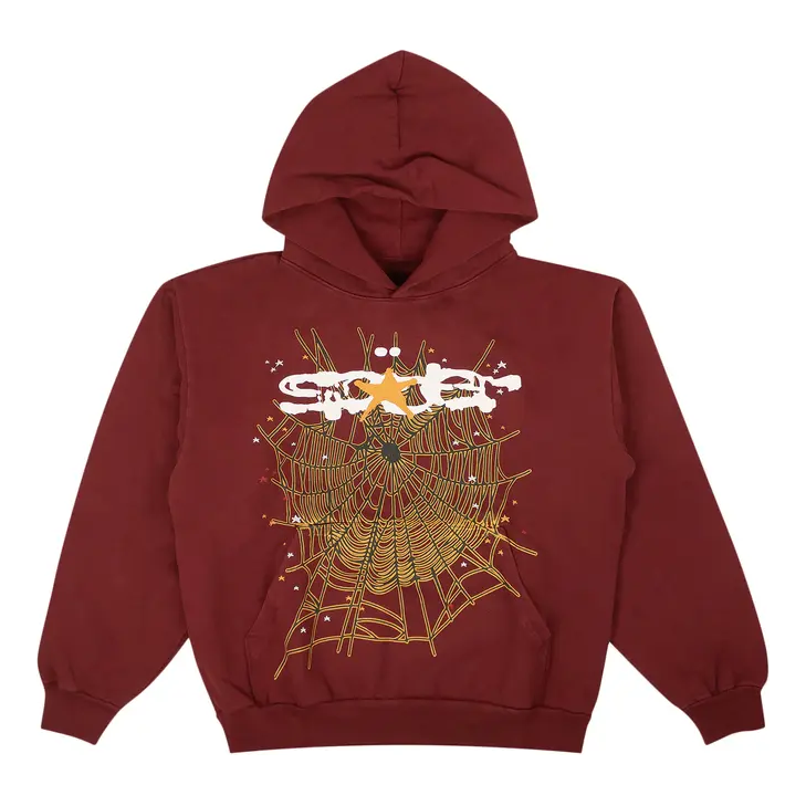 Sp5der Hoodie 'Maroon' 2406-1FW220106H-MARO