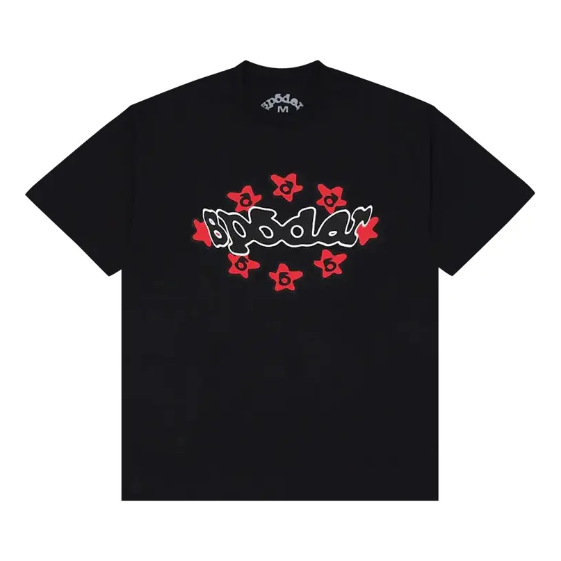 Sp5der Warped T-Shirt 'Black' SP5-REDSTRTEE