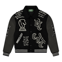 Denim Tears Grandmaster Varsity Jacket 'Black' SS25OCB0011