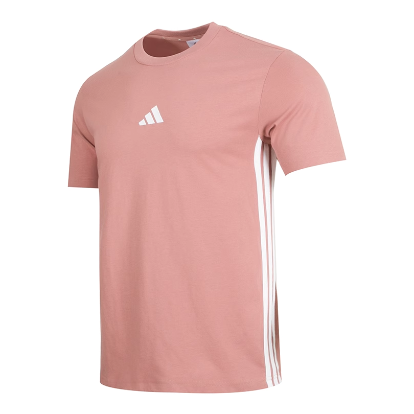 adidas Essentials Performance T-Shirt Asia Sizing 'Pink White' JE6395