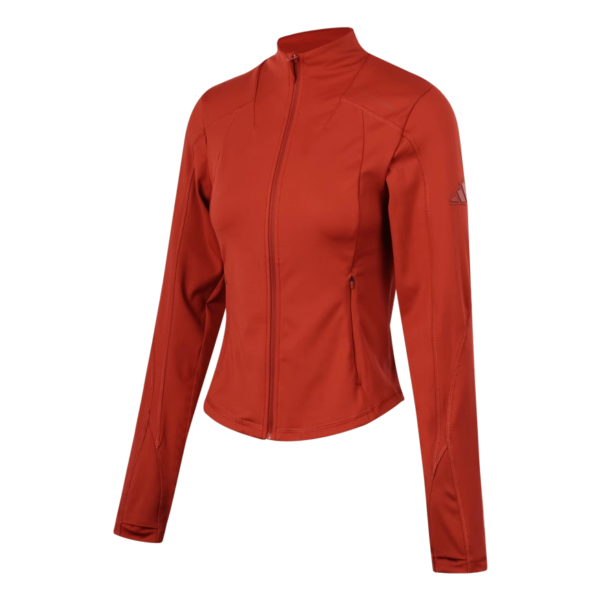 (WMNS) adidas Long Sleeves Zipper Top Asia Sizing 'Red' JM8867