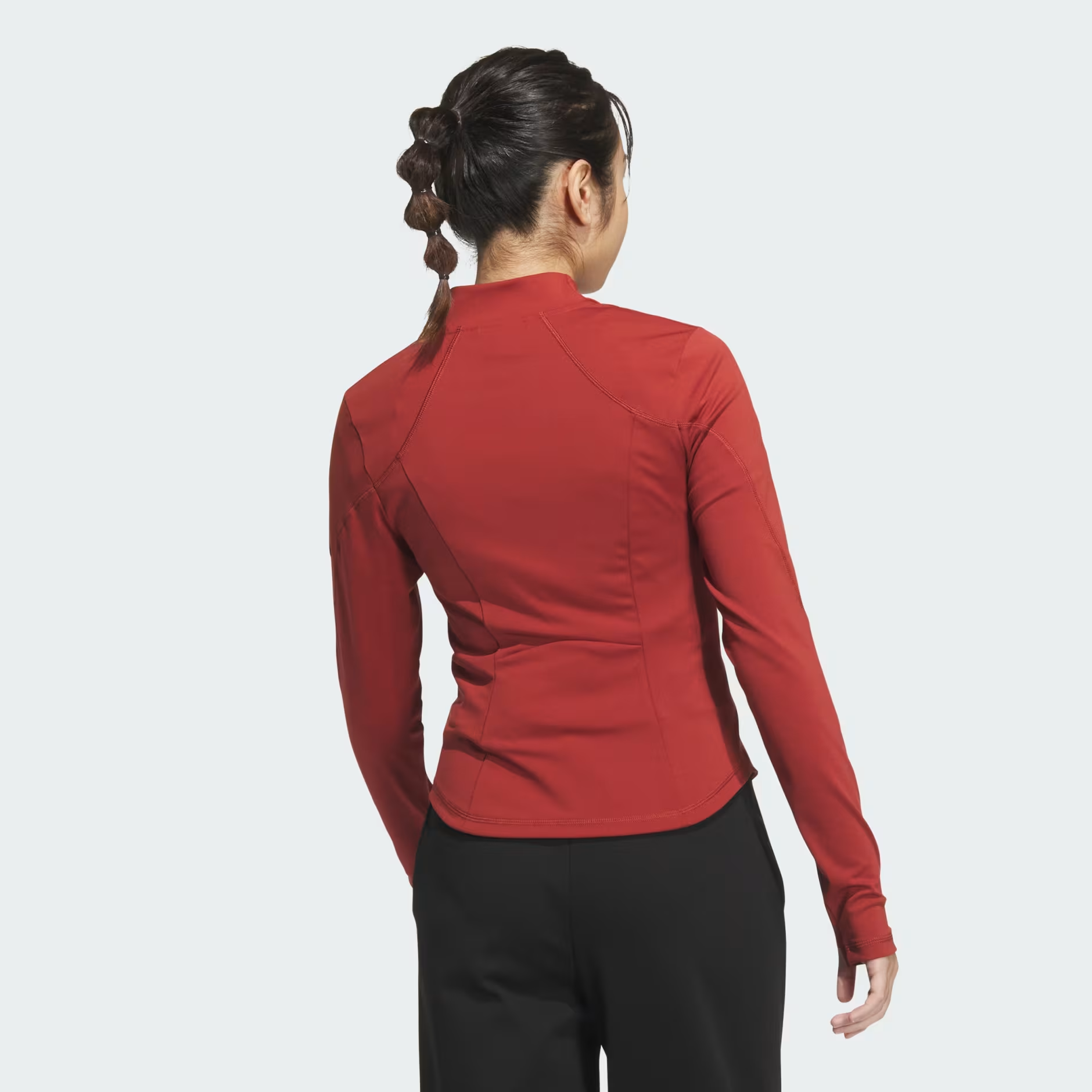 (WMNS) adidas Long Sleeves Zipper Top Asia Sizing 'Red' JM8867