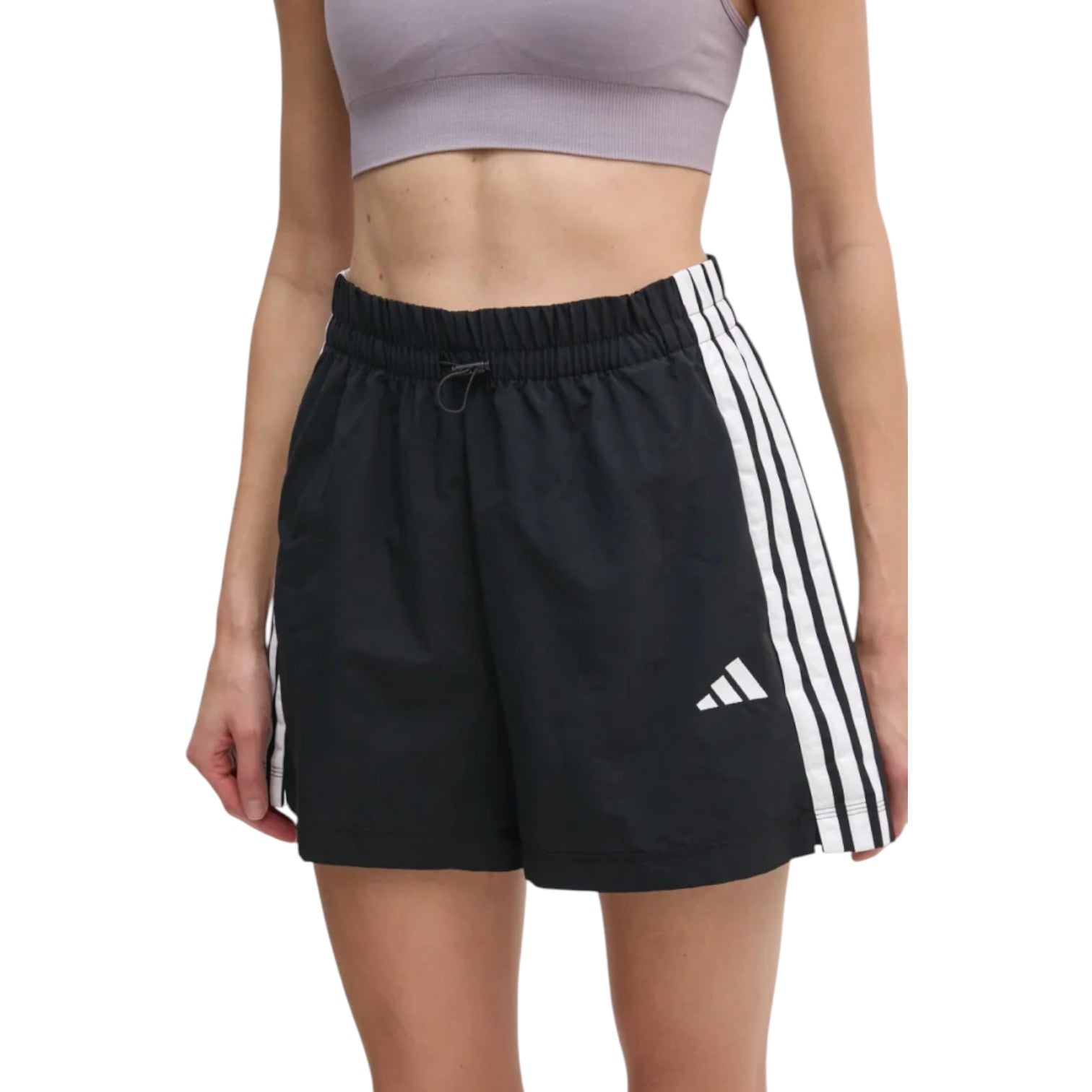 (WMNS) adidas Essentials 3-Stripes Lifestyle Woven Shorts Asia Sizing 'Black' JE1309