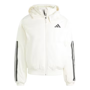 adidas Puff Down Jacket Asia Sizing 'White Black' JG3852