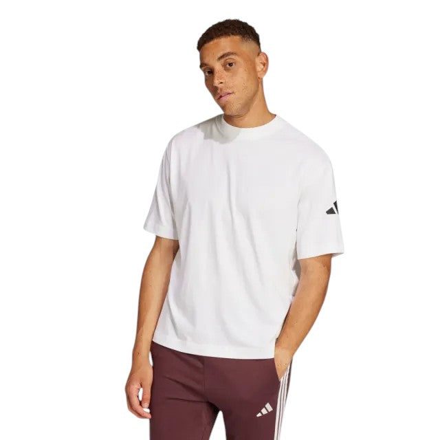 adidas Essentials Loose Fit 3 Bar Logo T-Shirt Asia Sizing 'White' JC9296