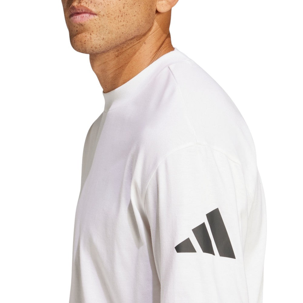 adidas Essentials Loose Fit 3 Bar Logo T-Shirt Asia Sizing 'White' JC9296