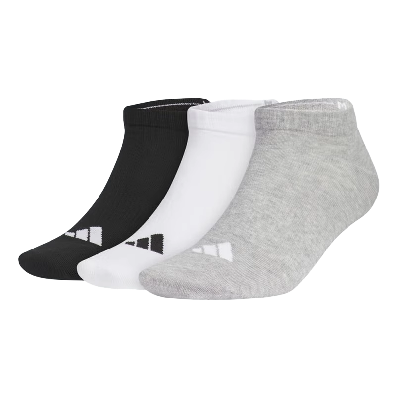 adidas SPW Low Socks 3 Pack 'Grey Black White' JC9266