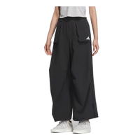 (WMNS) adidas Wide Pants Asia Sizing 'Black White' JZ2171