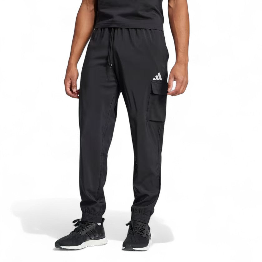adidas Essentials Small Logo Cargo Pants Asia Sizing 'Black' JF3538