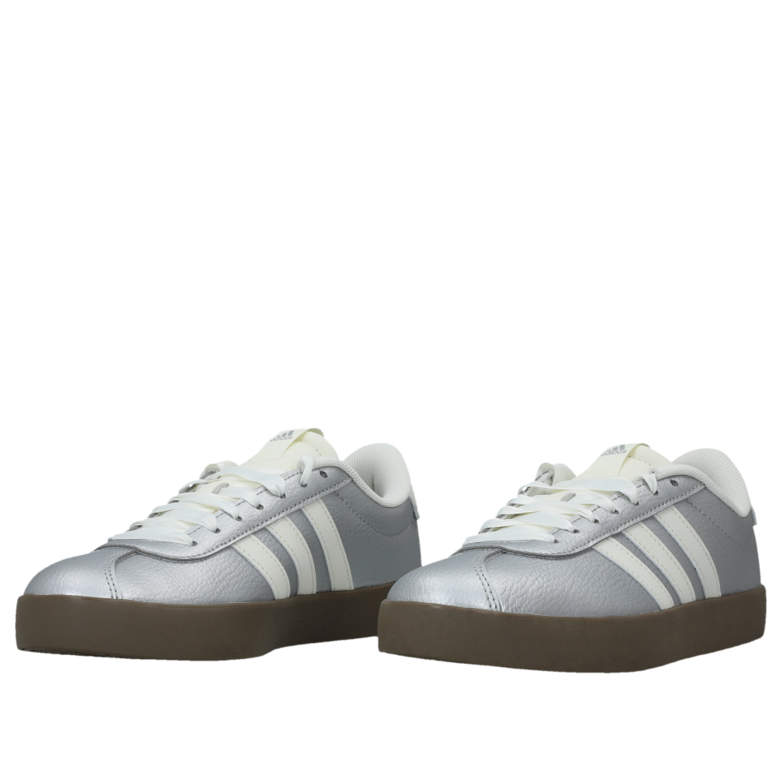 (WMNS) adidas VL COURT 3.0 'Silver Metallic Off White Gum' JQ7315