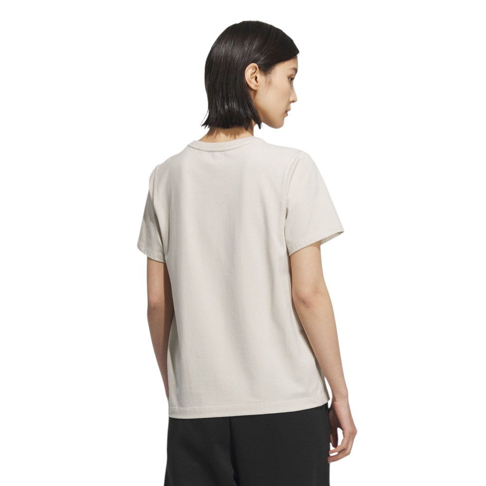 (WMNS) adidas Logo Short Sleeves T-Shirt Asia Sizing 'Beige' JL6285
