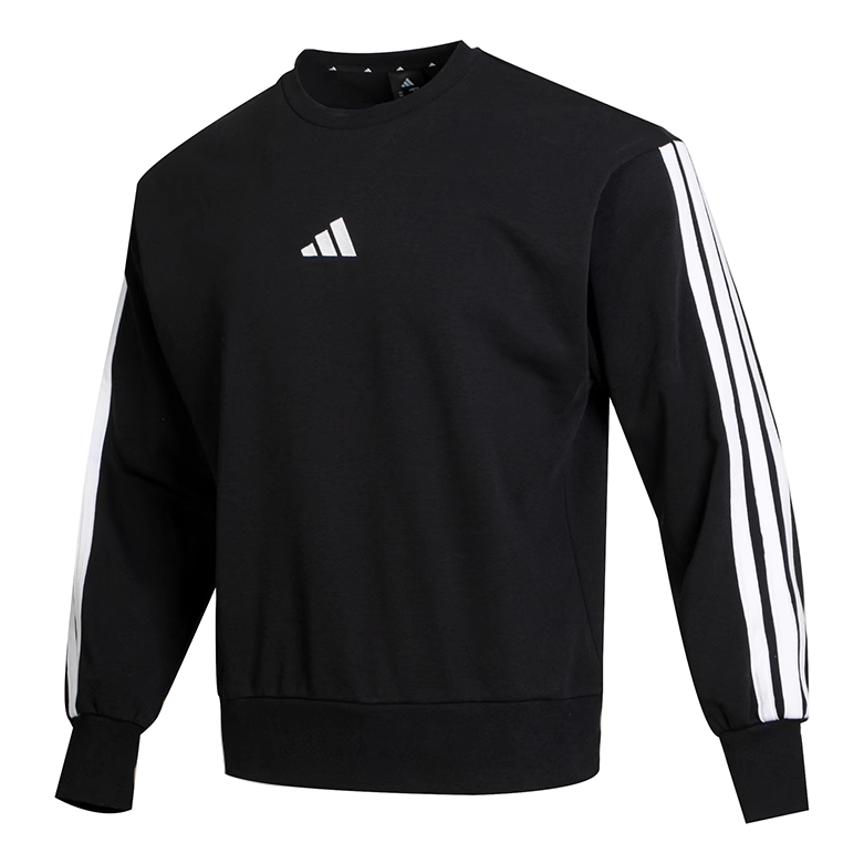 adidas Essentials 3-Stripes French Terry Sweatshirt Asia Sizing 'Black' JE6372