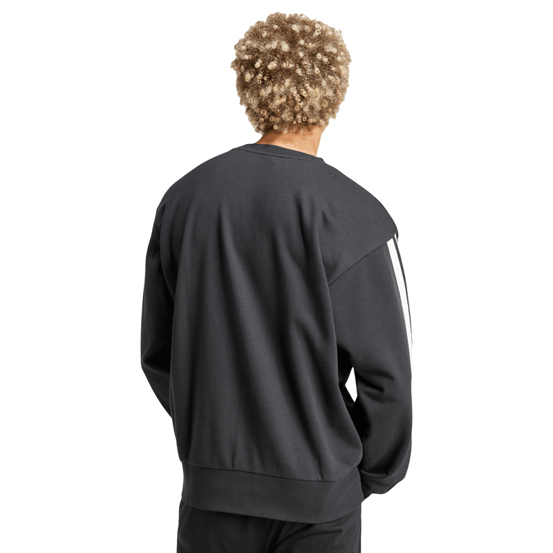 adidas Essentials 3-Stripes French Terry Sweatshirt Asia Sizing 'Black' JE6372