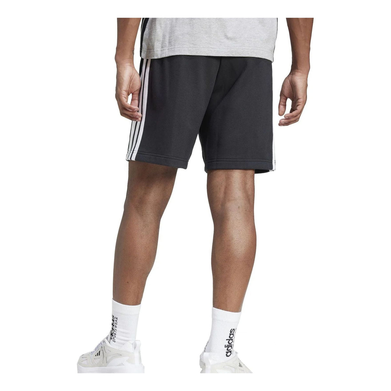 adidas Essential 3-Stripes French Terry Shorts Asia Sizing 'Black' JE6414